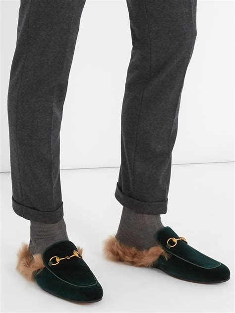 gucci fur loafers mens|gucci fur loafers plaid.